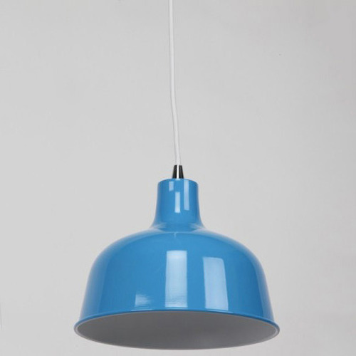 Blue metal store light shade